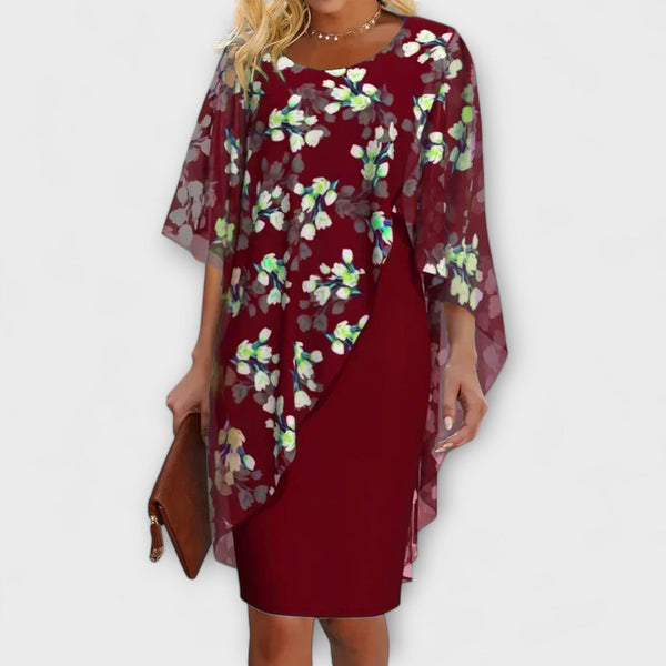 Lyanna - Bloemen Chiffon Damesjurk