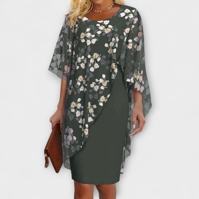 Lyanna - Bloemen Chiffon Damesjurk