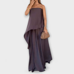 Ruby - Chique Mouwloze Bandeau Top en Rok