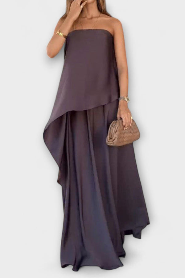 Ruby - Chique Mouwloze Bandeau Top en Rok