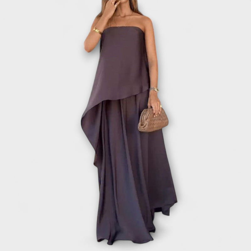 Ruby - Chique Mouwloze Bandeau Top en Rok