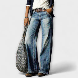 Cess - Denim Broek met Wijde Benen
