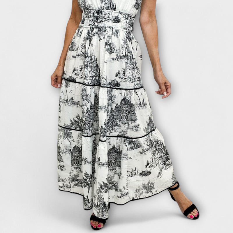 Eliza - Tijdloze Toile Maxi Jurk