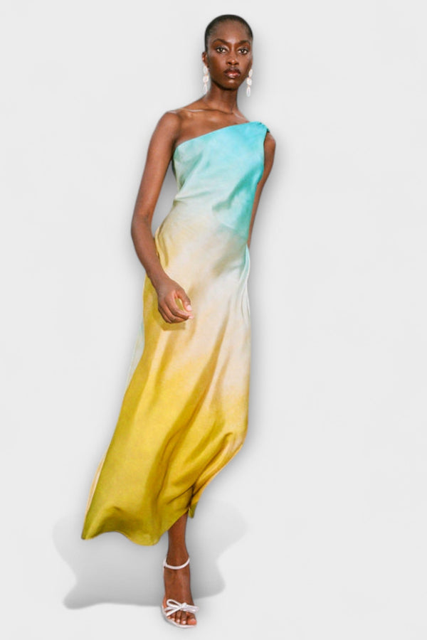 Arabella - Een-Schouder Midi Jurk