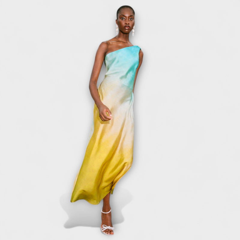 Arabella - Een-Schouder Midi Jurk