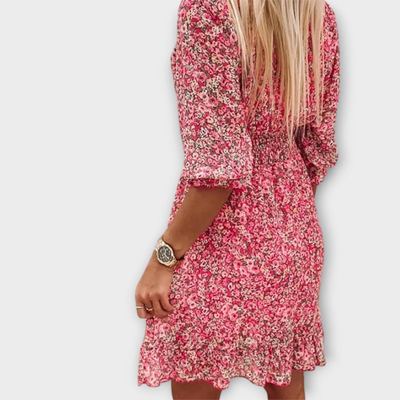 Bloemen Pofmouw Jurk voor Vrouwen