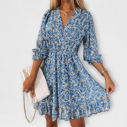 Bloemen Puff Mouwen Jurk