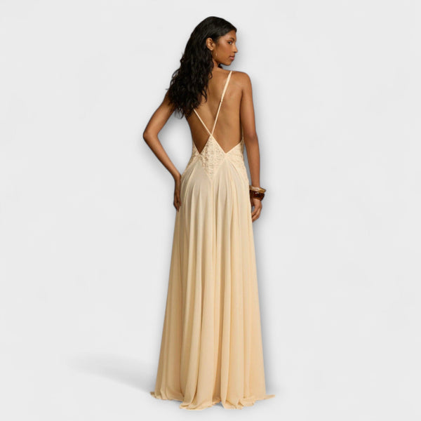 Lavinia - Maxi Jurk met Diepe V-Hals