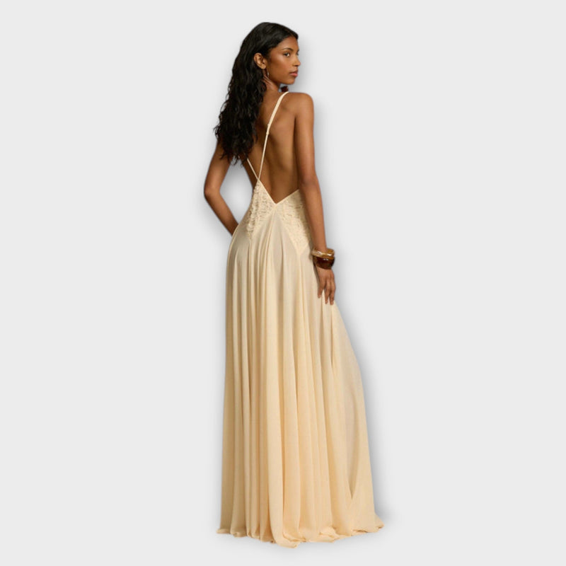 Lavinia - Maxi Jurk met Diepe V-Hals