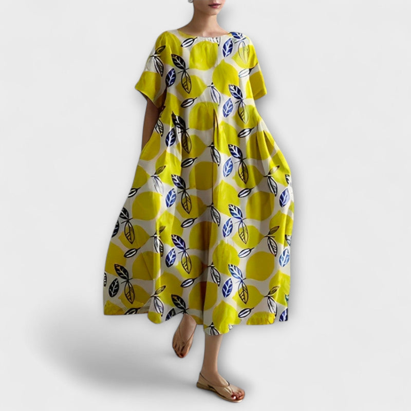 Daisy - Vintage-geïnspireerde Losse Maxi-jurk met Grote Swing Ontwerp