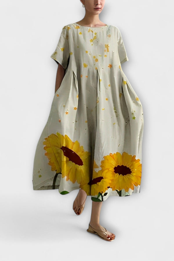 Fleur – Luchtige Bloemenprint Jurk