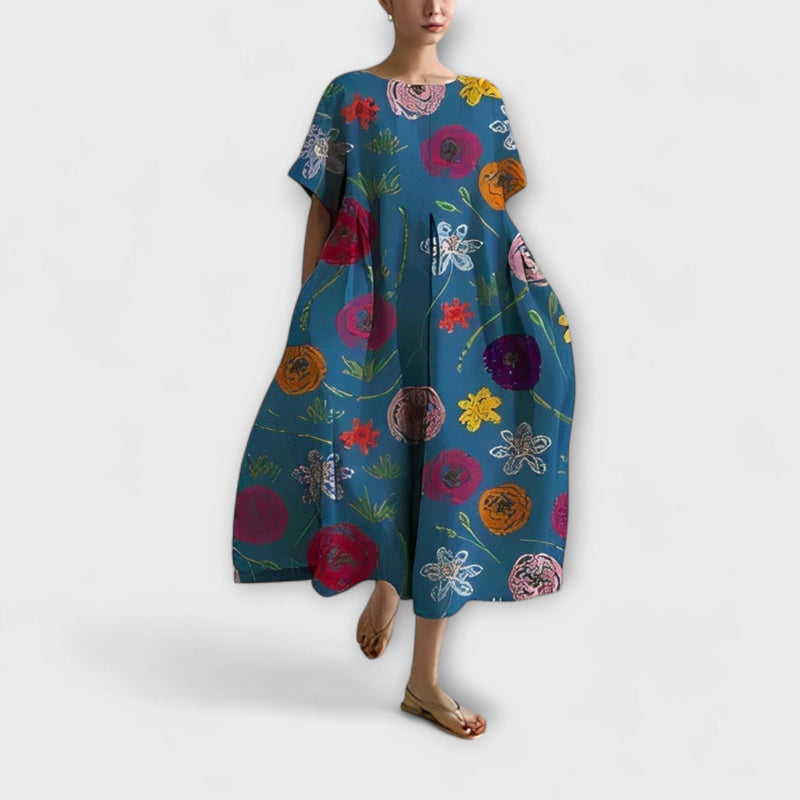 Lilou – Elegante Lange Viscose Jurk