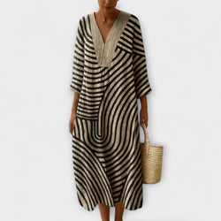 Grace - Maxi Jurk met Geometrisch Ontwerp