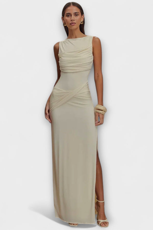 Rieke - Stijlvolle Maxi Jurk met Hoge Splits