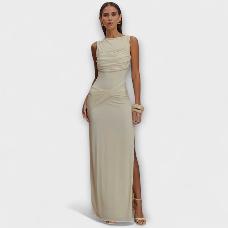 Rieke - Stijlvolle Maxi Jurk met Hoge Splits