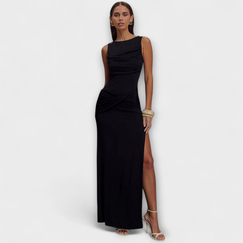 Rieke - Stijlvolle Maxi Jurk met Hoge Splits