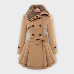 Emma - Elegante Jas met Nepbont Kraag