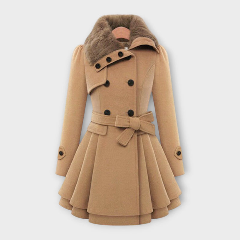 Emma - Elegante Jas met Nepbont Kraag
