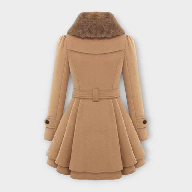 Emma - Elegante Jas met Nepbont Kraag