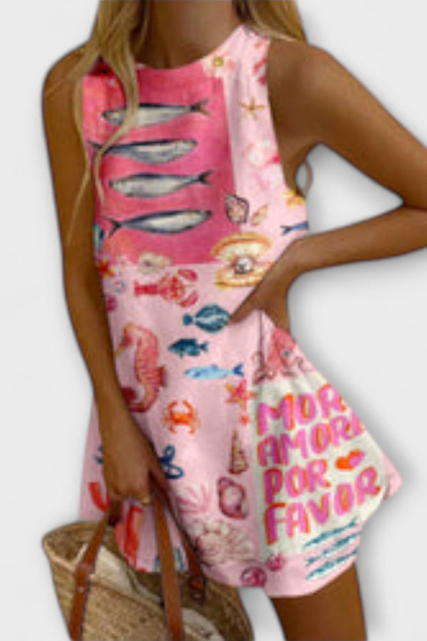 Mirava - Charmante Roze Mini Jurk