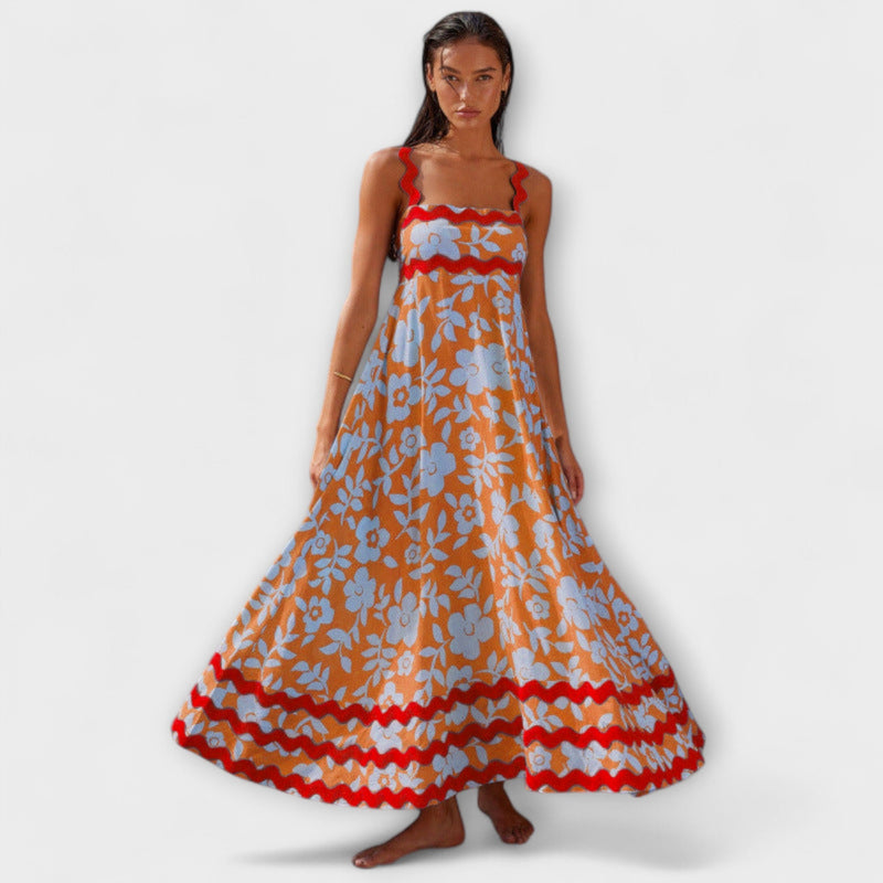 Jovie - Mouwloze Losse Jurk met Bloemenprint