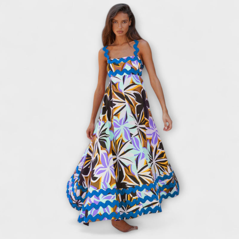 Jovie - Mouwloze Losse Jurk met Bloemenprint