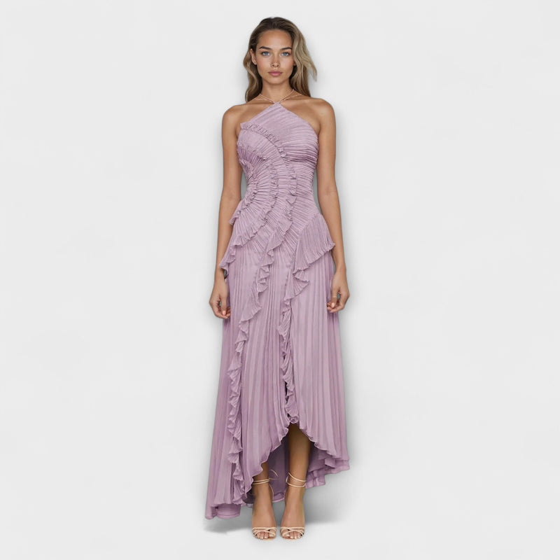 Elisia - Elegante Mouwloze Lange Jurk