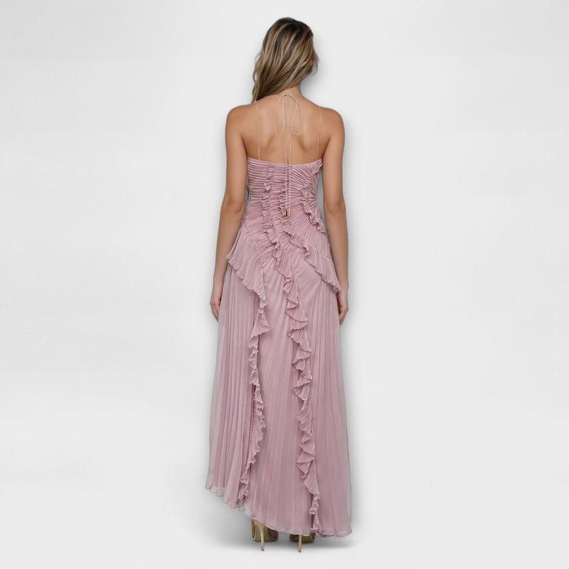 Elisia - Elegante Mouwloze Lange Jurk