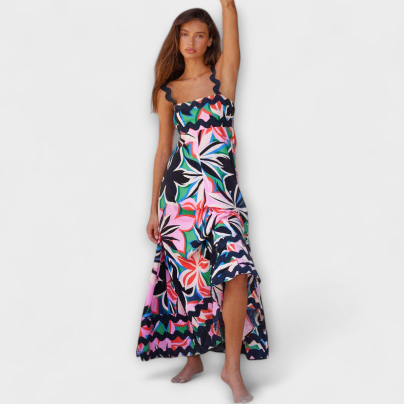 Jovie - Mouwloze Losse Jurk met Bloemenprint