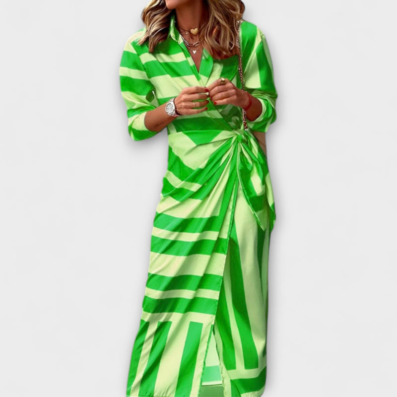 Olivia – Bloemenprint Taille-Definiërende Shirtjurk