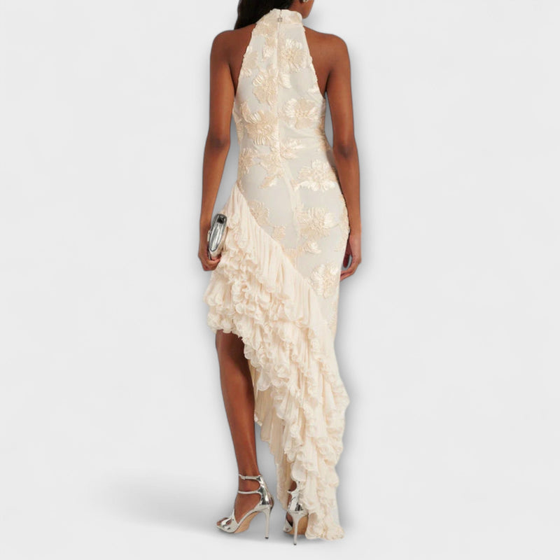 Karen - Maxi Jurk met Bloemapplicaties