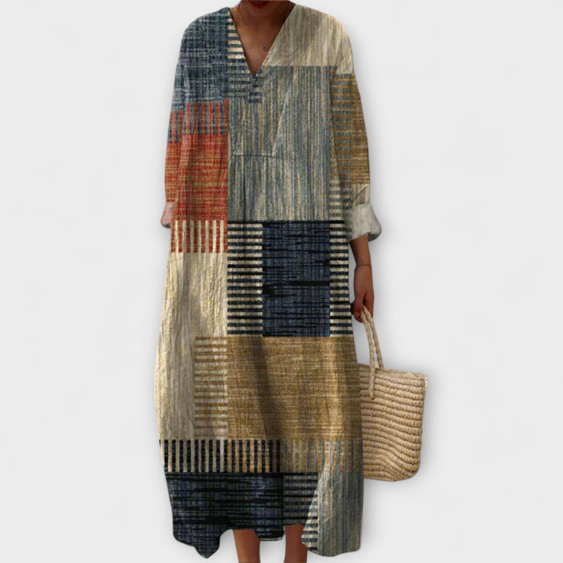 Julie - Elegante Jurk met Geometrisch Ontwerp