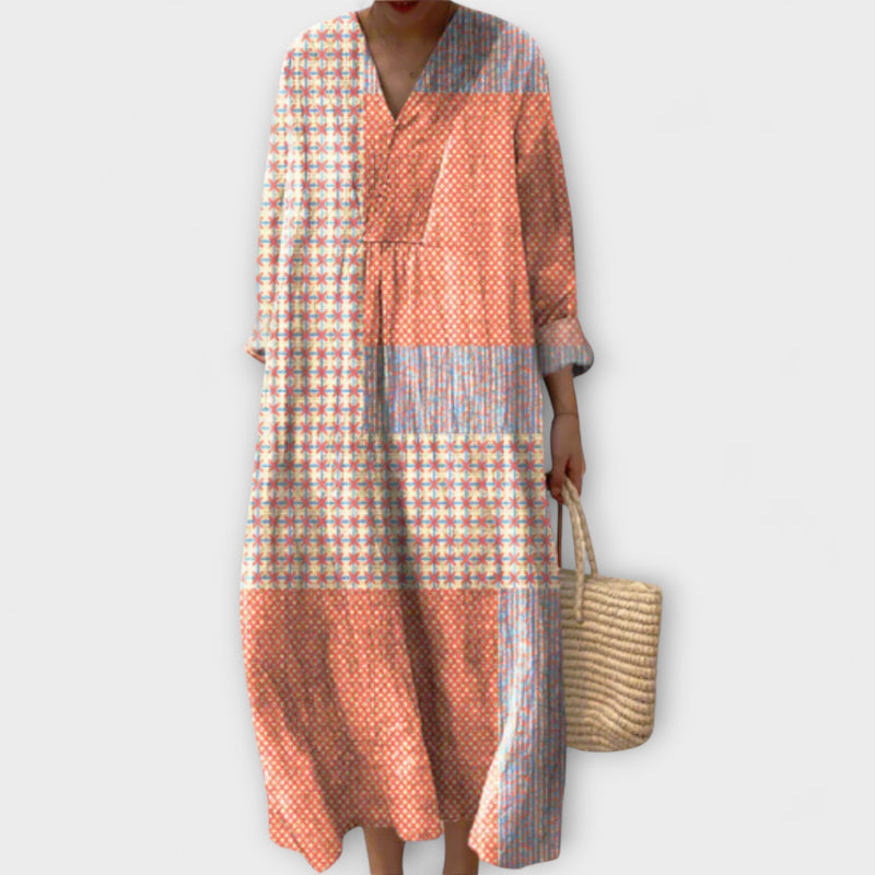Bethany - Elegante Jurk met Geometrisch Ontwerp
