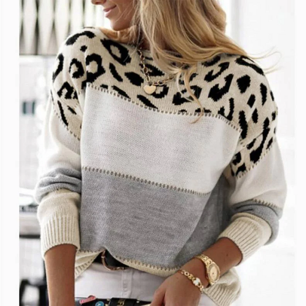 Cheyenne - Casual Sweater met Luipaardontwerp