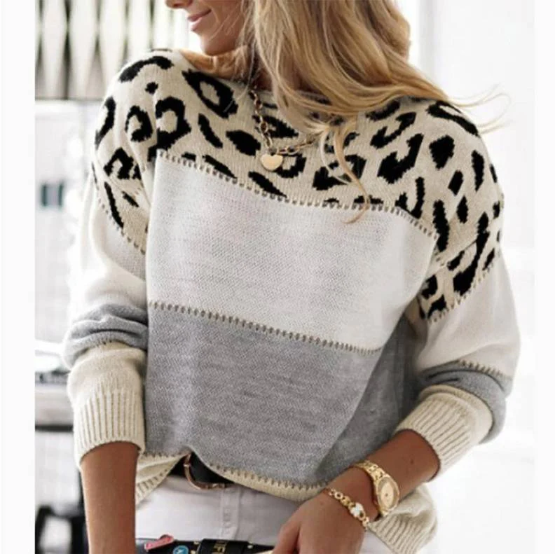 Cheyenne - Casual Sweater met Luipaardontwerp