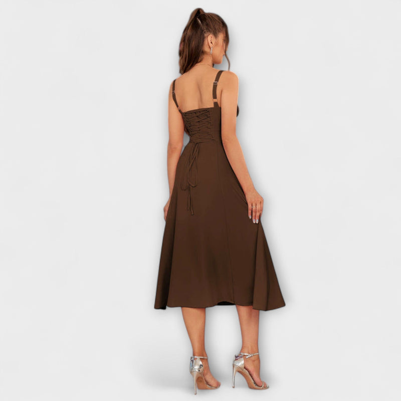 Hoop - Ruffled Top Jurk met Split Detail