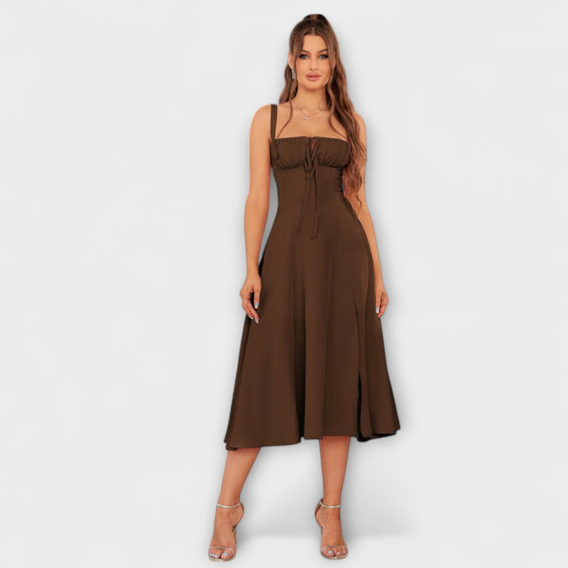 Hoop - Ruffled Top Jurk met Split Detail