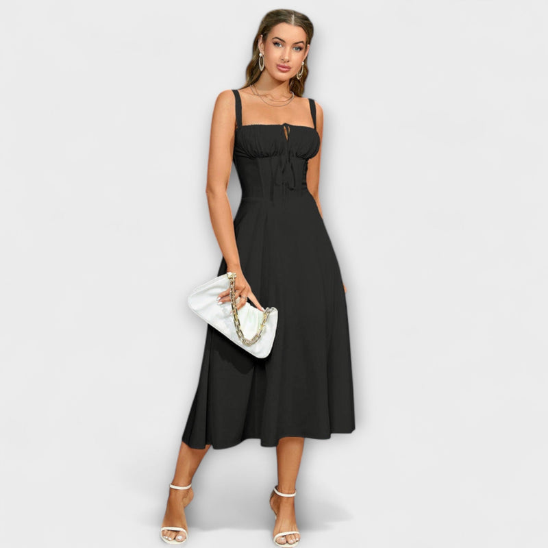 Hoop - Rimpel Top Jurk met Split Detail