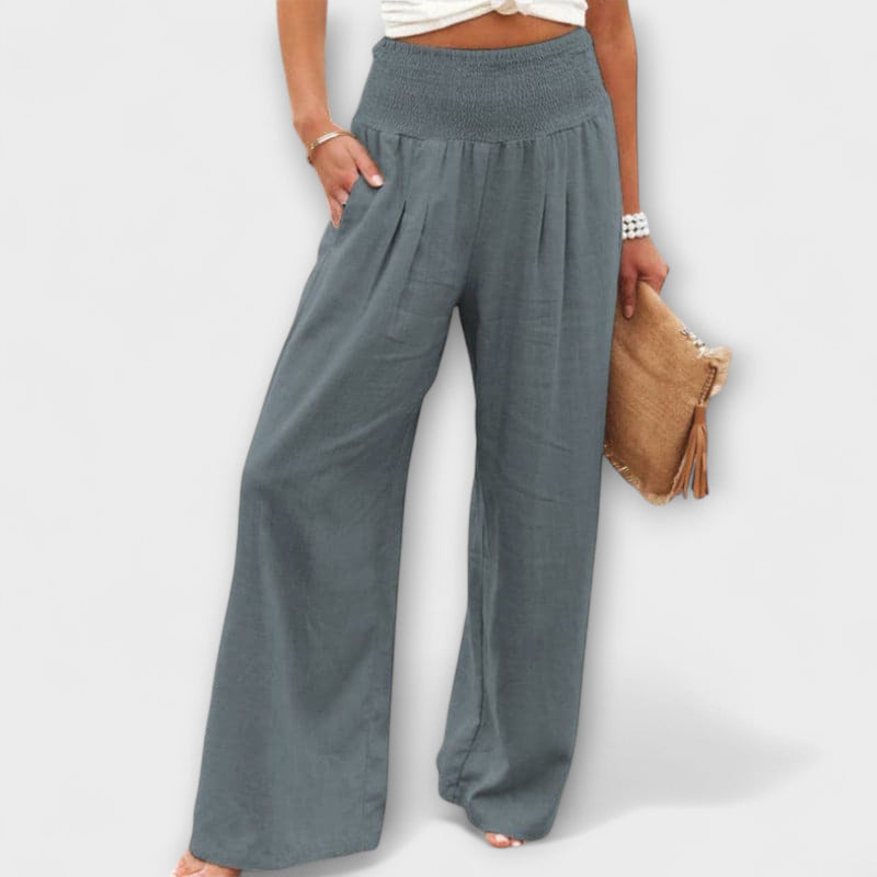 Thearya - Casual Wijd Linnen Broek