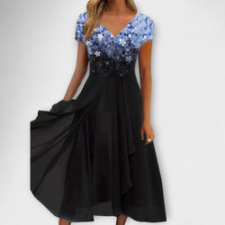 Lara - Vrouwen Chiffon Feestjurk