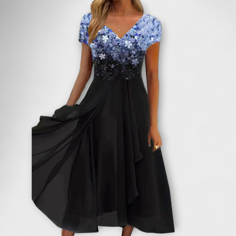 Lara - Vrouwen Chiffon Feestjurk