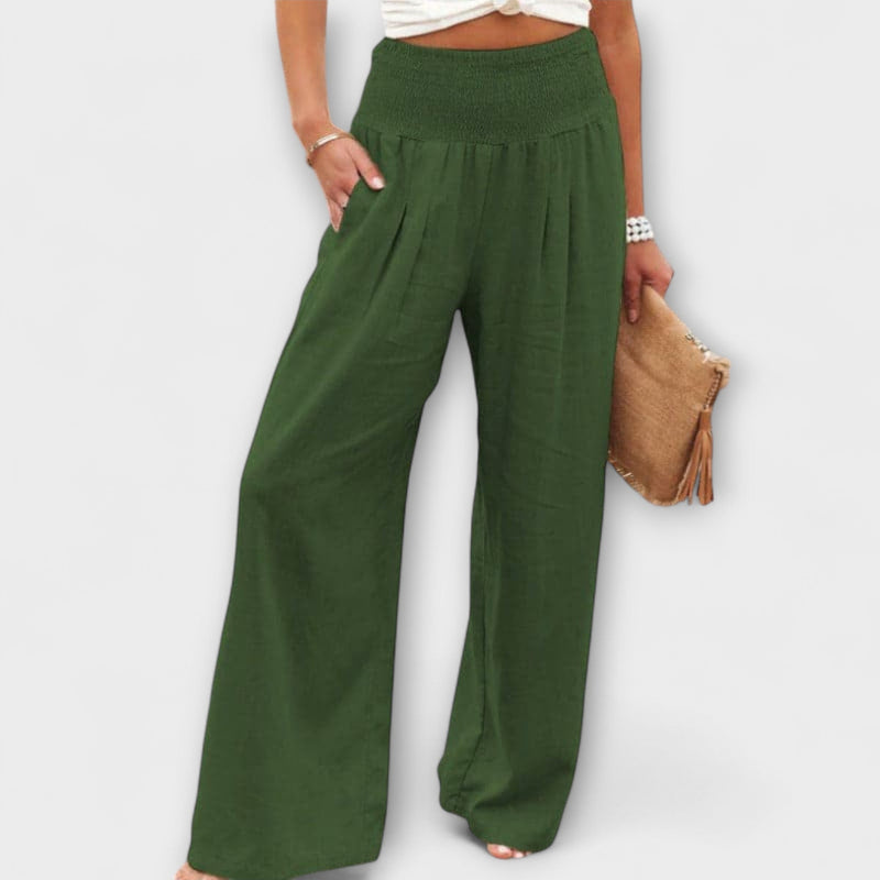 Thearya - Casual Wijd Linnen Broek