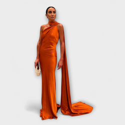 Chic Off-Shoulder Halter Maxi Jurk