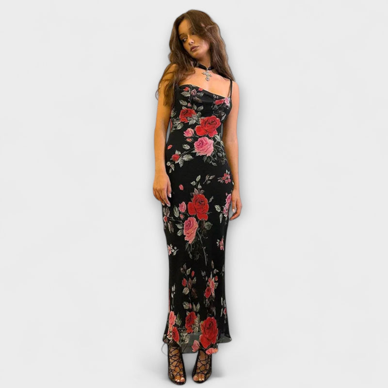 Bloemenpatroon Spaghetti Strap Bodycon Jurk