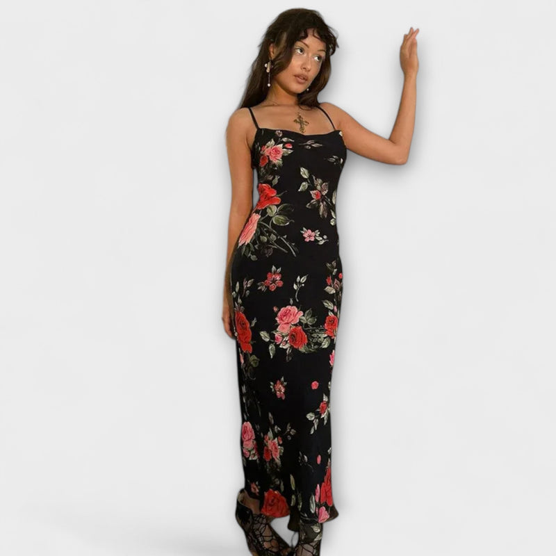 Bloemenpatroon Spaghetti Strap Bodycon Jurk