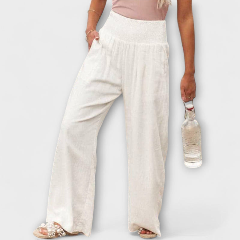 Thearya - Casual Wijd Linnen Broek