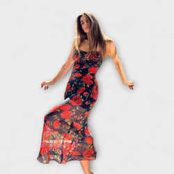 Bloemenpatroon Spaghetti Strap Bodycon Jurk