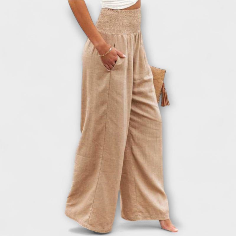Thearya - Casual Wijd Linnen Broek