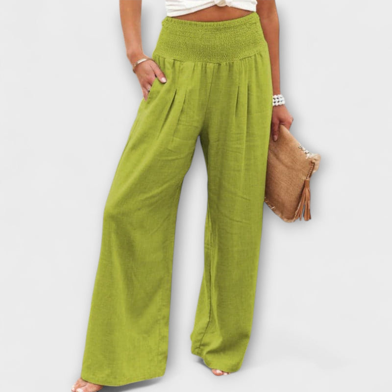 Thearya - Casual Wijd Linnen Broek