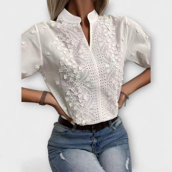 Élise - Mila Blouse met Exquise Borduursels